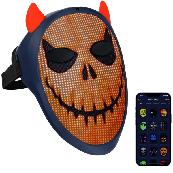Rechargeable LED Halloween Mask