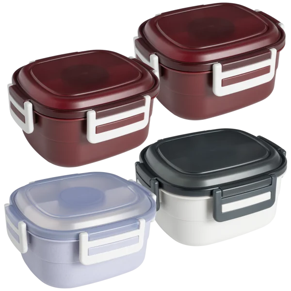 4-Pack: Bento Box 44oz To-Go Containers with Ice Packs