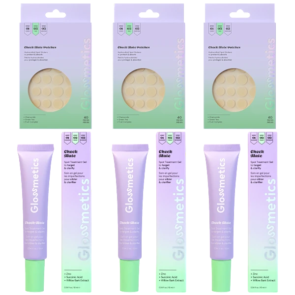 120-Pack: Glossmetics Hydrocolloid Spot Stickers + 3 Spot Treatment Gels