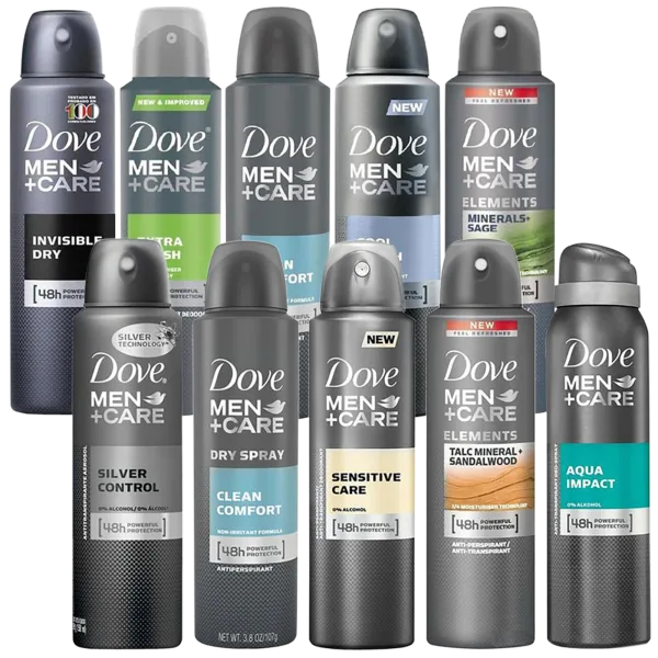 10-Pack: Dove Antiperspirant Spray for Men