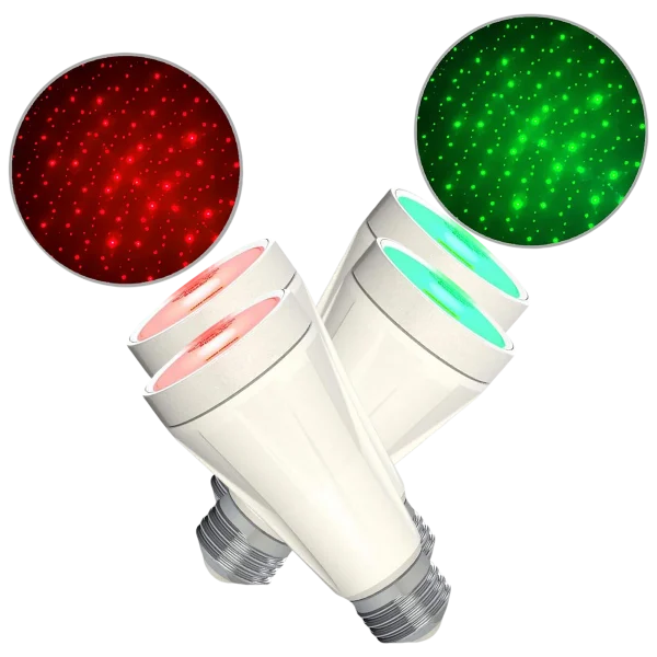 4-Pack: BlissLights BlissBulb Laser Star Projector Bulbs
