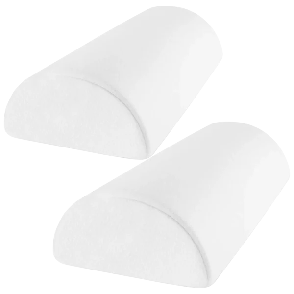 2-Pack: Zen Bamboo Foam Semicircle Bolster Pillows