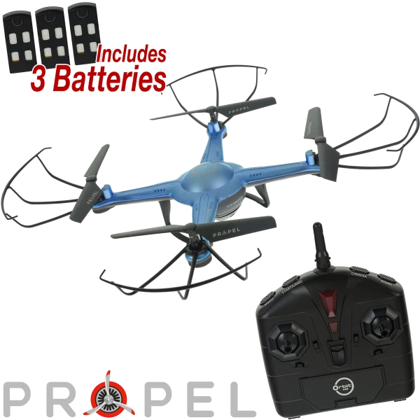 Propel RC Orbit 2.4 GHz HD Camera Drone w/One-Touch Remote and Extra Batteries