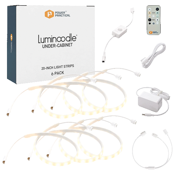 Power Practical Luminoodle Under Cabinet Lights (3-Pack or 6-Pack)