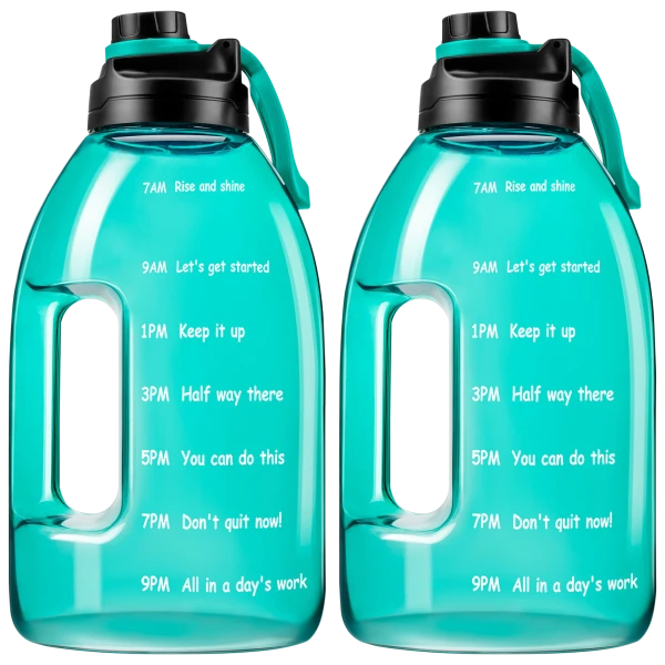 2-Pack: LetsFit 1-Gallon Large Capacity Water Bottle with Handle