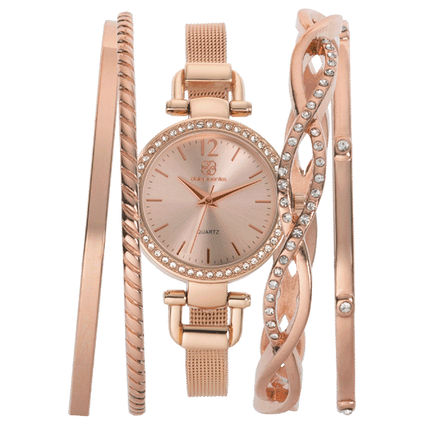 Daisy Fuentes 5 Piece Watch and Bracelet Set