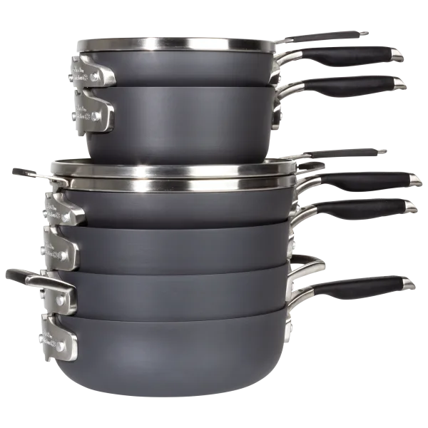 Calphalon Select Space-Saving Hard-Anodized Nonstick 9-Piece Cookware Set