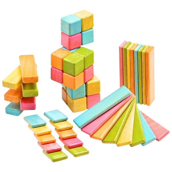 Tegu Tints Collection 52-Piece Original Magnetic Block Set