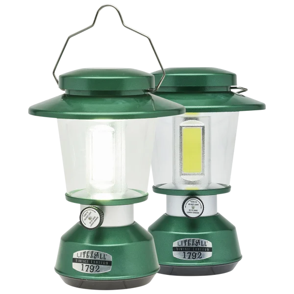 2-Pack: LitezAll Rechargable 360° Dimmable 3000-Lumen COB LED Lanterns