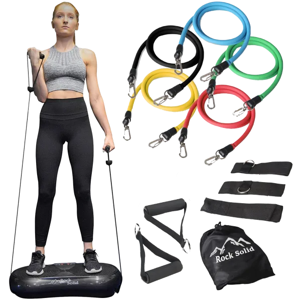 Rock Solid Fitness RS2200 Whole Body Vibration Machine w/BONUS Resistance Bands
