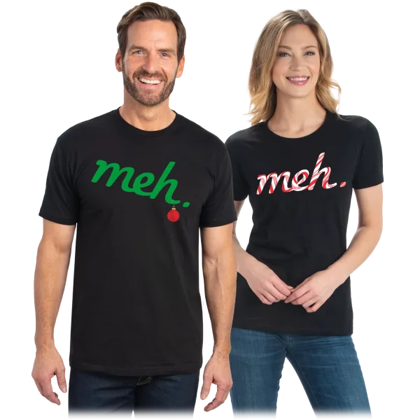 Holiday Themed Meh Logo Tees