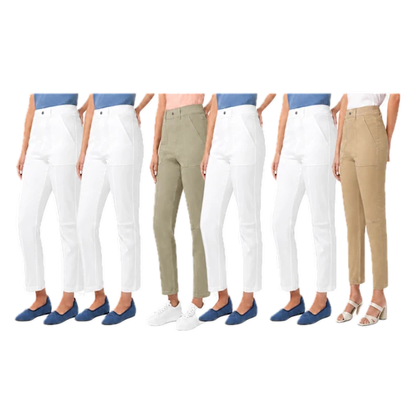 2-Pack: HUE Stretch Utility Pants