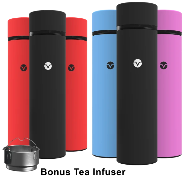 3-Pack: Vremi 17oz Premium Hot/Cold Double Walled Insulated Thermos