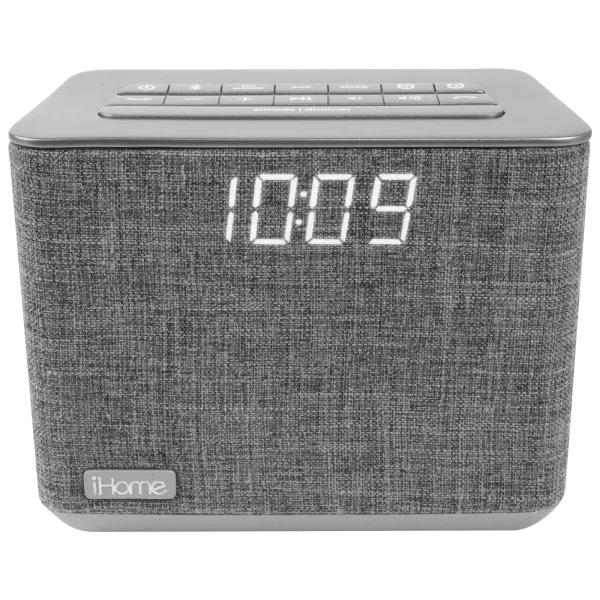 iHome Dual Alarm Bluetooth Clock Radio with USB Charging