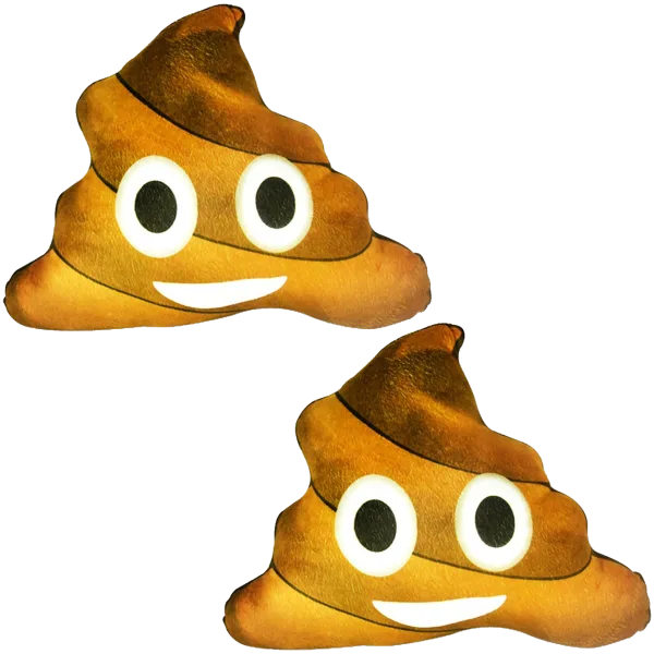 2-Pack: Poo Emoji Pillows