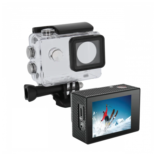 iJoy Visionne 4K Action Camera with 2" Colored Touch Screen and Waterproof Case