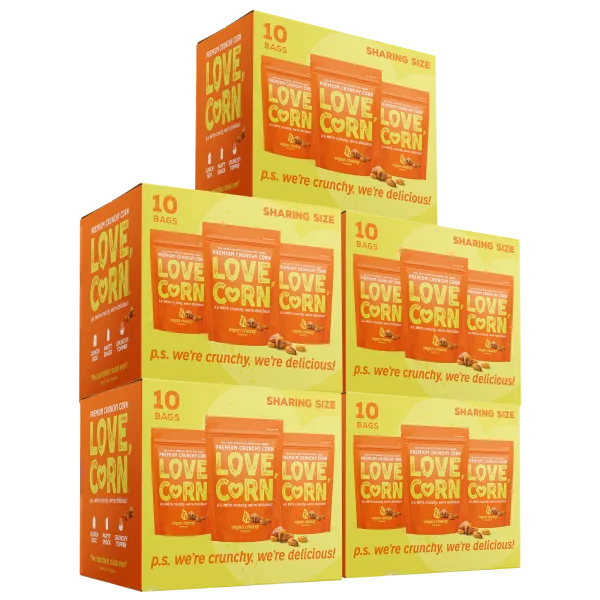 50-Pack: Love, Corn Cheezy Premium Snacking Corn (1.6 oz)