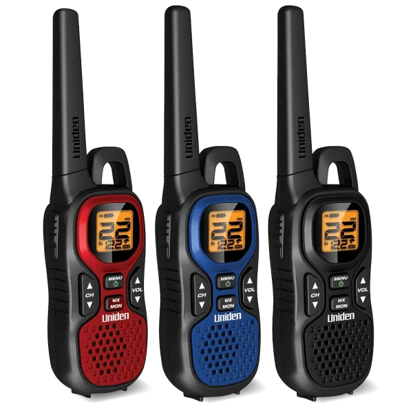 3-Pack: Uniden 37-Mile/22 Channel GMRS 2-Way Radios