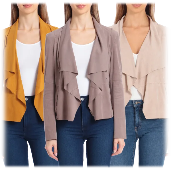 2-Pack: Bagatelle Faux Suede Draped Jacket
