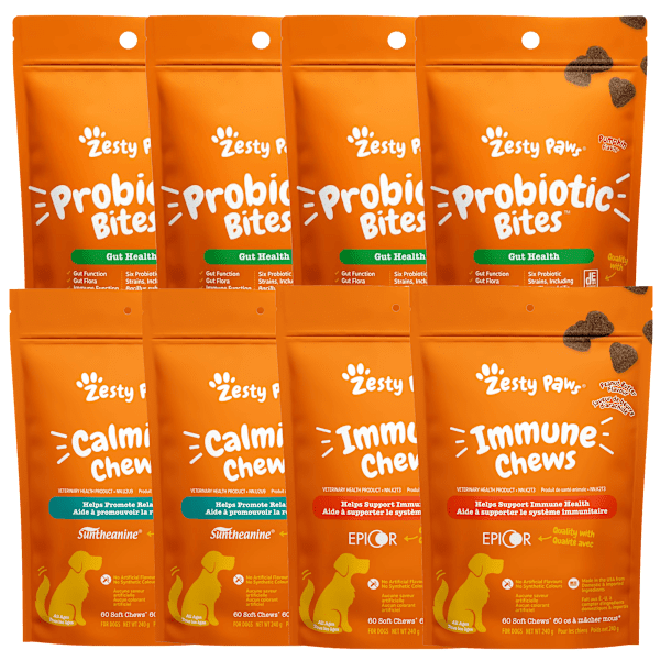 360-Pack: Zesty Paws Probiotic, Allergy, and/or Calming Bites