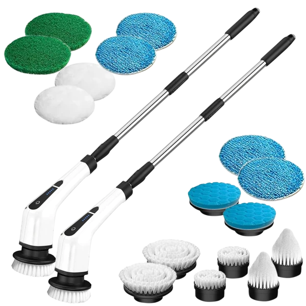 2-Pack: Electric Cordless Cleaning Brush 8-in-1 Spin Scrubber