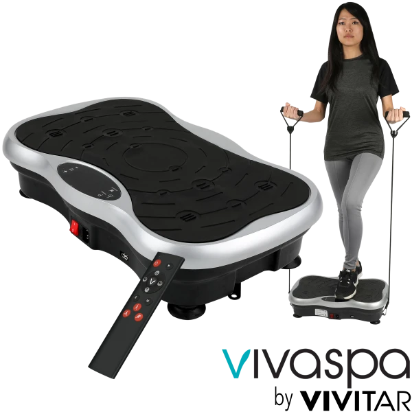 Vivaspa Whole Body Vibration Machine w/Bluetooth Speaker & Resistance Bands