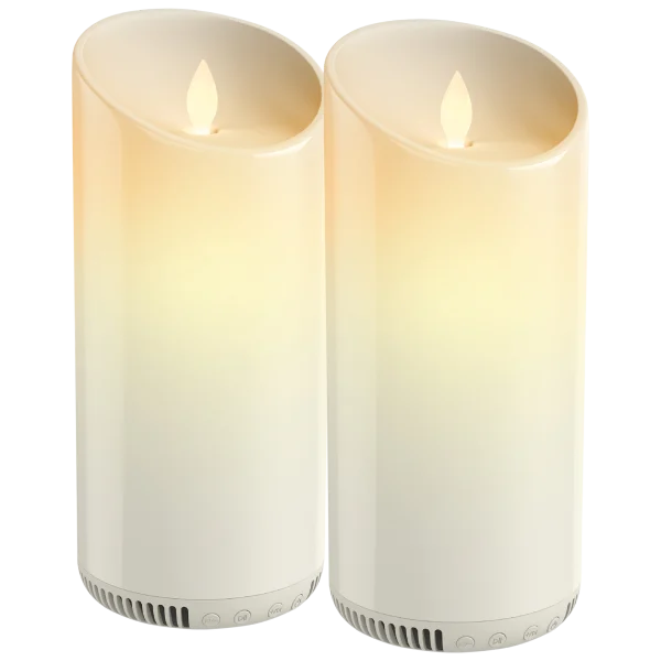 2-Pack: Lifestyle Advanced True Wireless Stereo LED Candle Bluetooth Speaker