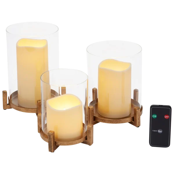 South Street Loft Set-of-3 Luxe Flameless Candle with Holders