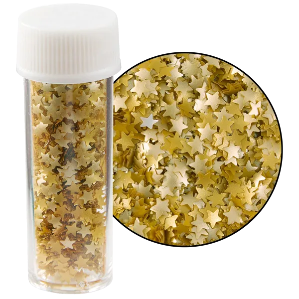Edible Gold Star Glitter 0.04 Ounce by Wilton