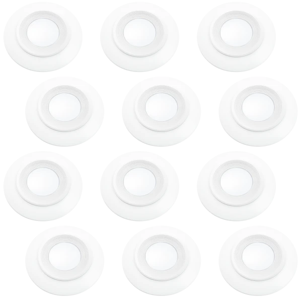 12-Pack: Energetic 6" Dimmable Disk Lights