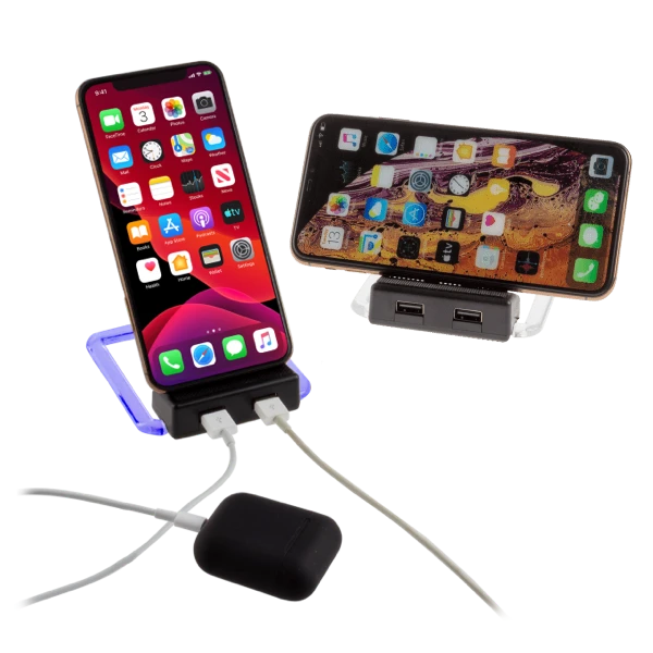 2-Pack: Xtreme Power Rotating Wireless Charger with 2 USB Ports
