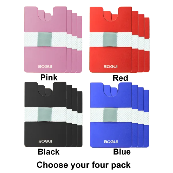 4-Pack: Bogui Wallets with RFID Cards