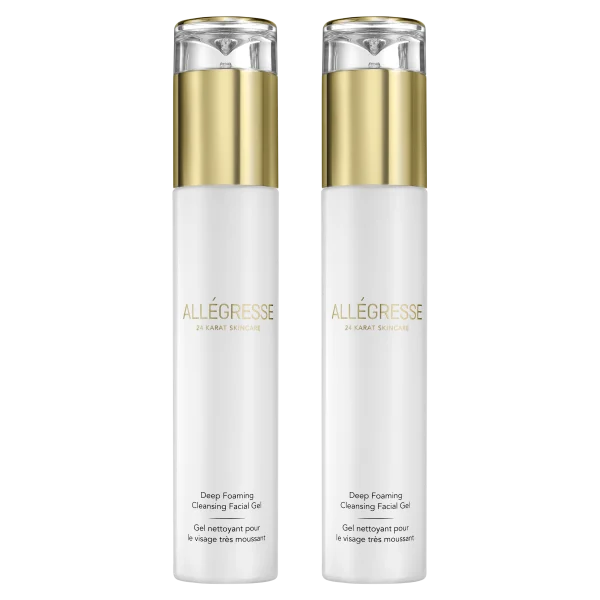 2-Pack: Allegresse 24 Karat Skincare Deep Foaming Cleansing Facial Gel