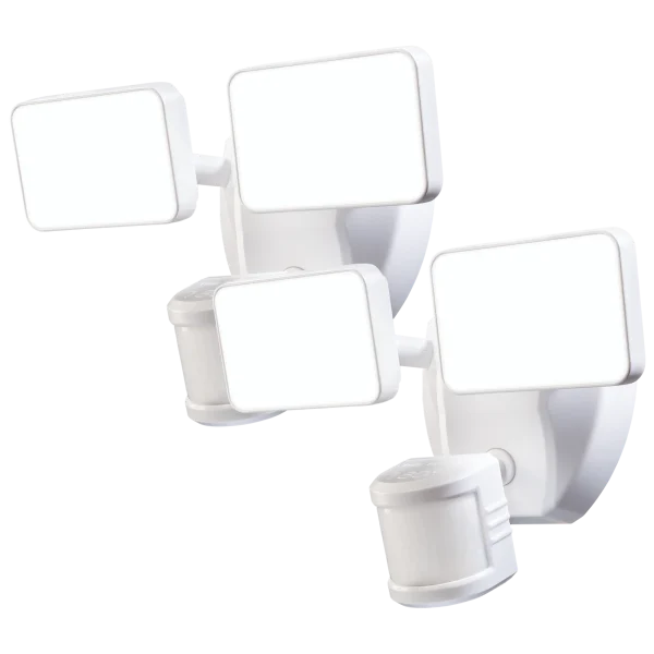 2-Pack: SECUR360 Wired 2000-Lumen LED Wi-Fi Security Lights