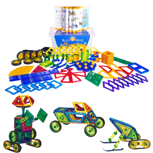 Buzz and Heidi 160-Piece Magnetic Building Set