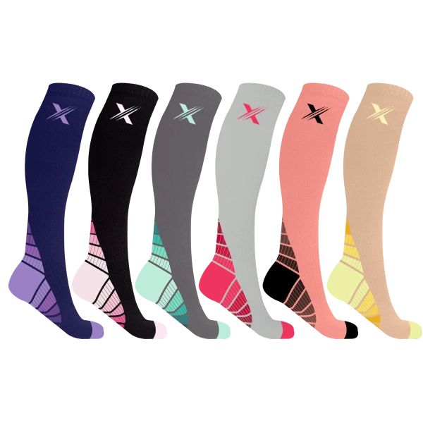 Extreme Fit 6-Pairs: Unisex Sports Compression Socks