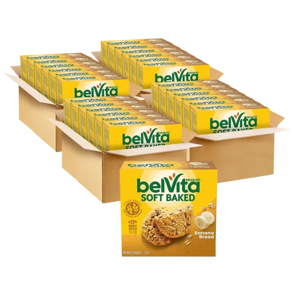 120-Pack: belVita Soft Baked Banana Bread Breakfast Cookies