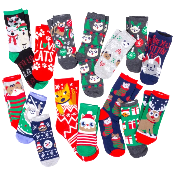 15 Days of Socks Christmas Cat Socks