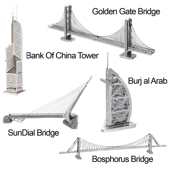 5-Pack: Model Technics Metal Puzzles