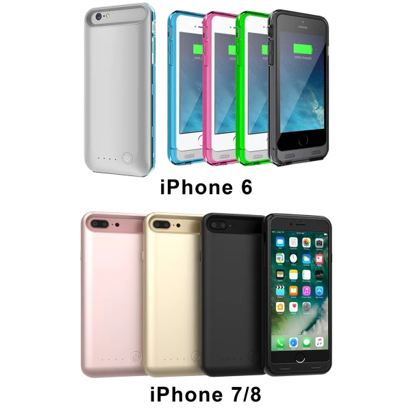 TAMO Extended Battery Cases for iPhone 6, 7 & 8