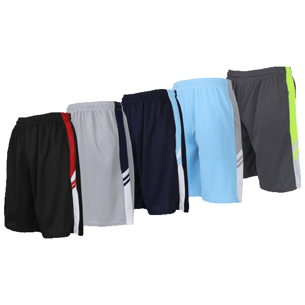 5-Pack: Men's Moisture Wicking Performance Mesh Shorts
