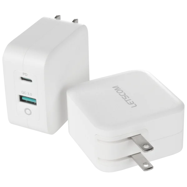 2-Pack: Letscom GaN Tech 65W USB Type C & USB Power Adapter