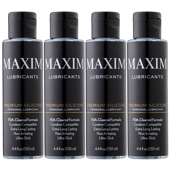4-Pack: Maxim Premium Silicone Personal Lubricant (4.4oz)