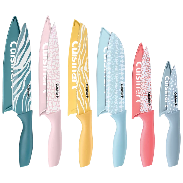 Cuisinart Advantage 6-Piece Animal Print Knife Set with Blade Guards