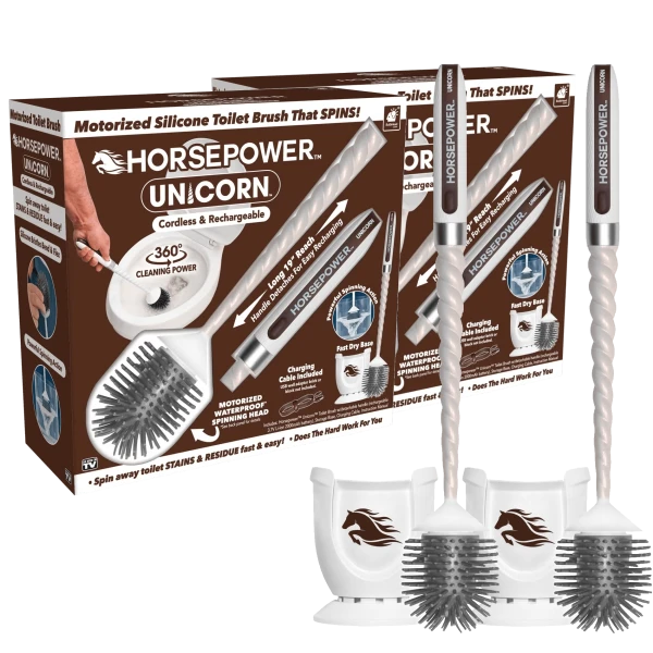 2-Pack: Horsepower Unicorn Toilet Brush