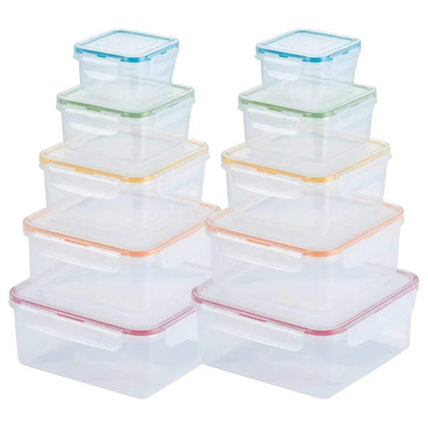 2-Pack: Lock n Lock Everyday 10-Piece Square Food Storage Set