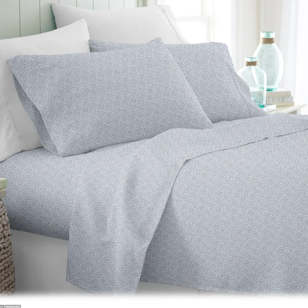 Cloth & Gable 4-Piece Premium Soft Chambray Style Pattern Bed Sheet Set