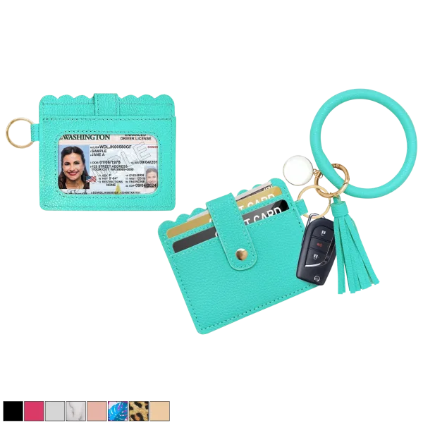 Ciana Pocket Credit Card Holder with Wristlet Bracelet Keychain