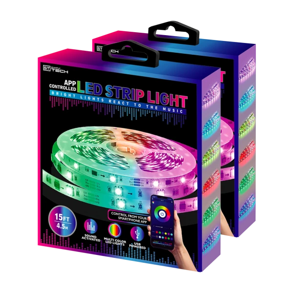 2-Pack: Simplytech 15-Foot RGB LED Strips
