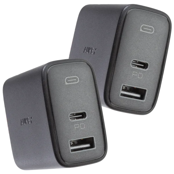 2-Pack: Aukey Swift Chargers 20W+12W Dual-Port Power Cube